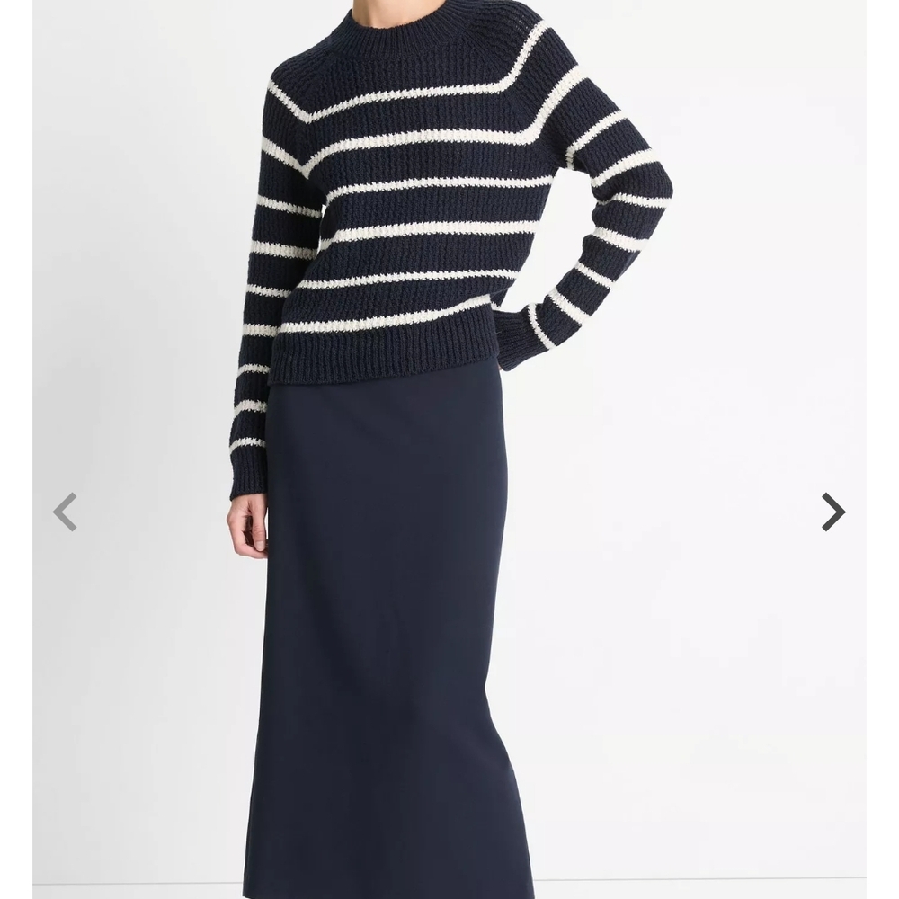 VINCE XS Ribbed Striped Pullover $395 NWT